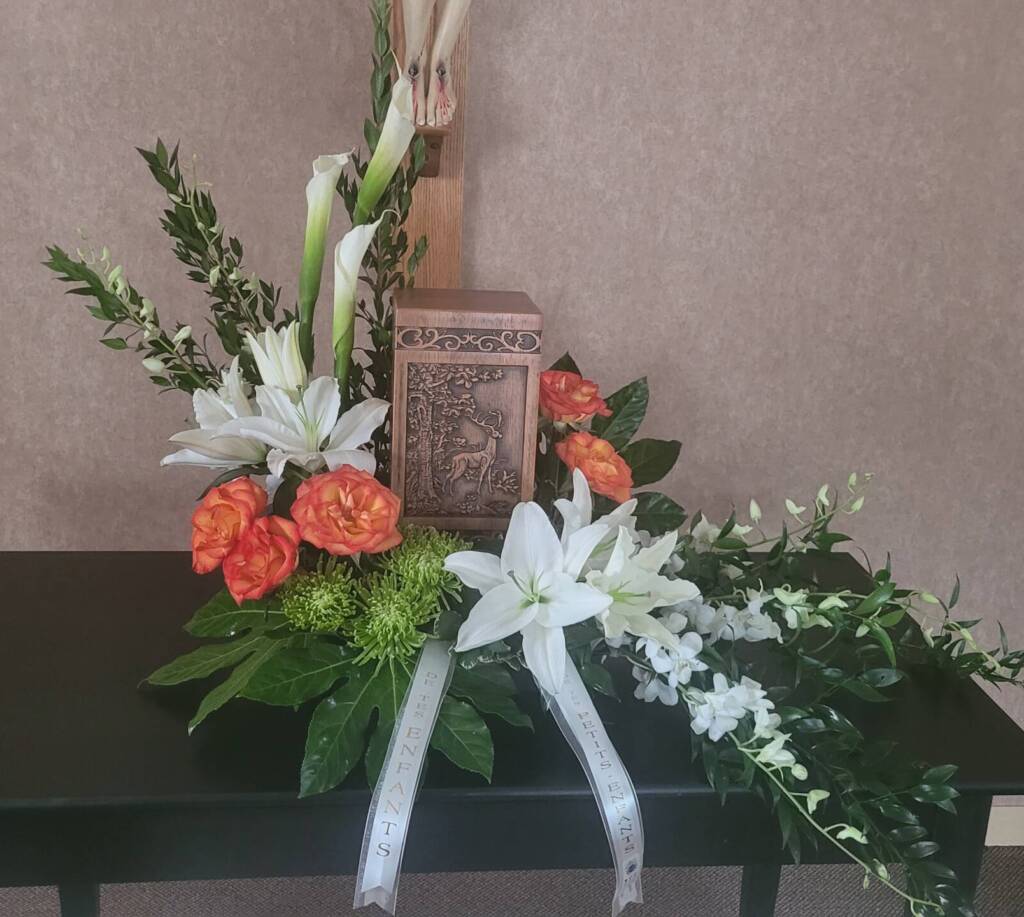 Fleurs pour décès.